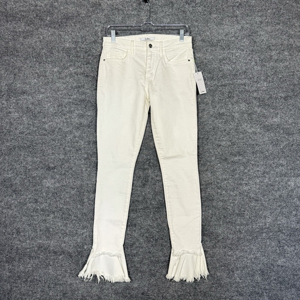 Sam Edelman Jeans Womens 4/27 The Kitten Mid Rise Skinny Ankle White Denim NEW
